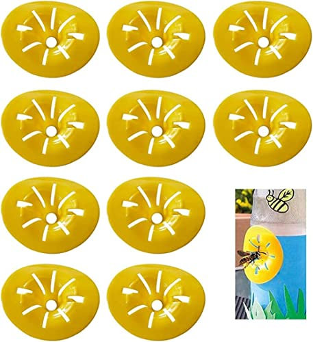 Ailovone Wespenfalle Blumenförmiger Wespe Trap Bienenfänger Hornissenfallen Insektenfalle aus Kunststoff Mini Wiederverwendbare Fliegende Wespenfalle für Garten Haus Außen Innen (10pcs)