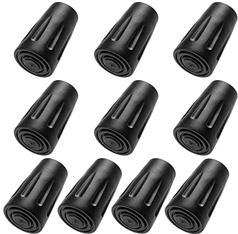 Wanderstock Kappen,10PCS Gummipuffer für Wanderstöcke, Trekkingstock-Spitzenschutz,Gehstock Gummispitzen,Gummipuffer Pads für Nordic Walking Stöcke Trekkingstöcke