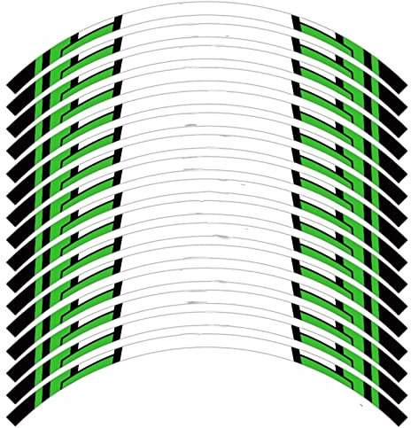 ROANNY Felgenband Motorrad Rad Aufkleber Felge Inner Outer Stripe Aufkleber Für Kawasaki Für Versys 650/1000 Für VERSYS650 Für Versys1000 (Color : 2)