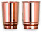 HEALTHANDWEALTH Lot de 2 gobelets à eau en cuivre pur - Gobelets ayurvédiques - 350 ml