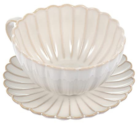 1 Set di tazze in ceramica con piattino Tazza da cappuccino in porcellana Tazze da caffè inglesi Tazza da caffè Tazze da caffè da viaggio Tazza da tè con piatto Tazza da ufficio in ceramica Tazza da a