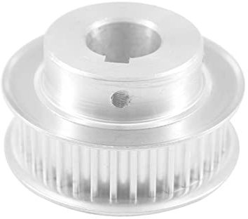CHENSPOW 2 Stück Keilnut-Zahnriemenscheiben 5M 38T, Bohrung 12/14/15/17/19/20/25 mm, Breite 16/21 mm, Keilnutgröße 3/4/5/6 mm, gezahnte Riemenscheibe(25mm K-8mm,Width21mm)