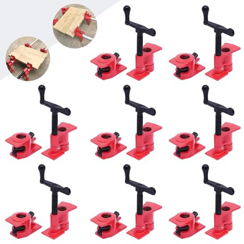 8 Stück Rohr Schraubzwingen 3/4 zoll Rohrzwingen Set Rohrschraubzwinge Metallklemmen aus metall Schraubzwinge Bar Clamp DIY Handwerkzeug Kit für Schlauch, Rohr, Kabel, usw.