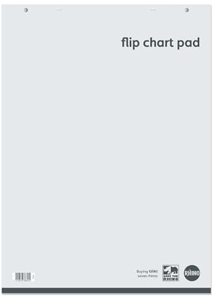 Rhino A1 Flip Chart Paper Pad, 60-Page/Blank Paper Pad, 1-Pack, 30-Leaf, Office & School Stationery Supplies