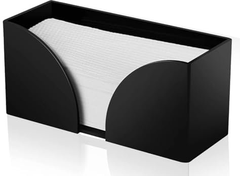 SPEPROECO Countertop Paper Towel Dispenser,Black Napkin Holder for Z-Fold, C-Fold or Multi-Fold Paper Towels, Napkin Dispenser Hand Towel Holder for Kitchen Bathroom