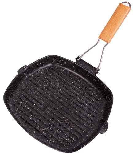 Padella antiaderente per friggere - Padella in ferro da esterno, padella per friggere all'aperto | pentole da campo durevoli per cucinare bistecca uova, attrezzatura da cucina esterna, 9,44 x 9,44