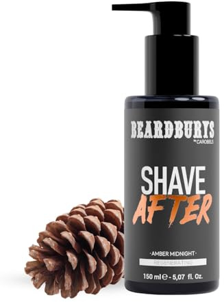 Beardburys After Shave Balsam für Männer, Beruhigende, Feuchtigkeitsspendende und Regenerierende Creme mit Sheabutter, Aloe Vera und Vitamin E, Pflege für empfindliche Haut, 150 ml