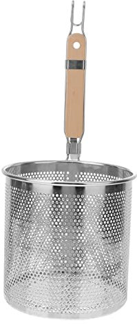 FELTECHELECTR Küchensieb Aus Mit Holzgriff Für Hot Pot Nudeln Gemüse Und Langlebig Und Robust Für Täglichen Gebrauch