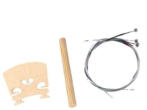 Zubehör Für Geige 1 Satz DIY 4/4 Violine Ahorn Steg Saiten Und Stimmstock Zubehör
