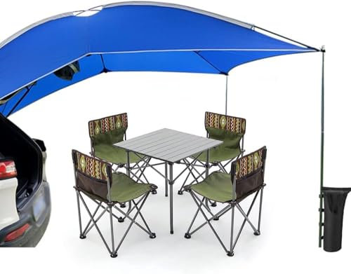 TentHome Toldo para Coche Camping Lateral y Trasera para Furgoneta Camper, Caravana, Tienda de Campaña para Maletero de Coche, Impermeable Exterior