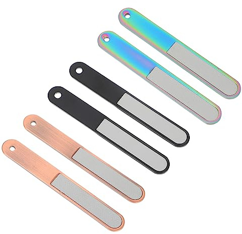 NIYANGLE 6stücke Teiliges Nagelfeilen Edelstahl Maniküre Feilen Für Acrylnägel Doppelseitige Polierfeilen Für Sanfte Nagelformung Für Nagelstudios Und Zuhause Kompakt Und Tragbar