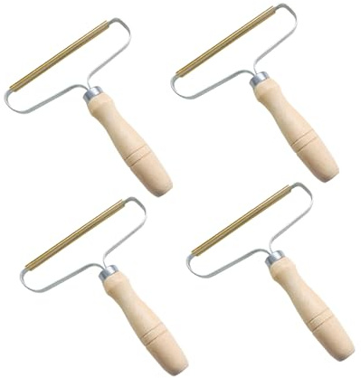 Vaguelly 4pcs Hair Ball Remover Tool Lint Roller Quick Defuzzer for Clothing Fabric Shaver Non-Sticky Gentle Textiles