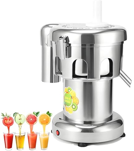 Commercial Juicer, Stainless Steel Juice Extractor, High-Capacity 80-100kg/hr, Ideal for Restaurants and Cafes