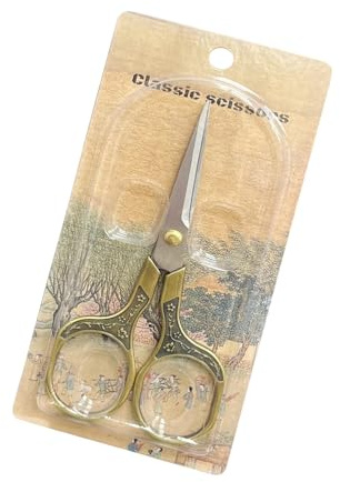 Forbici per uso domestico in metallo Retro a forma di fiore antiscivolo Grip Professionale Prestazioni di taglio Forbici in metallo Duraility