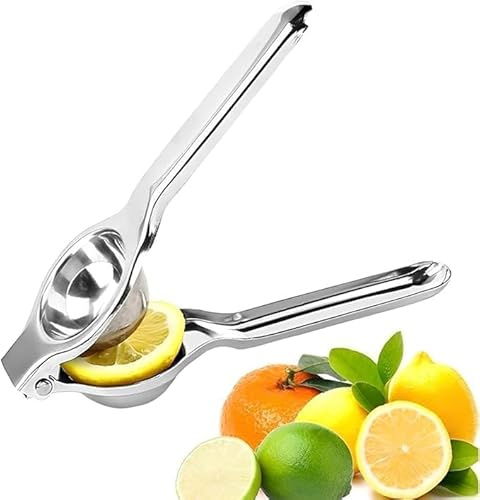 Manual Lemon Squeezer Hand Press Lemon Juicer, Heavy Duty Manual Orange Stainless Steel Lime Citrus Squeezer Press Juicer Non Slip and Dishwasher Safe, Faster, More Efficient Juicing