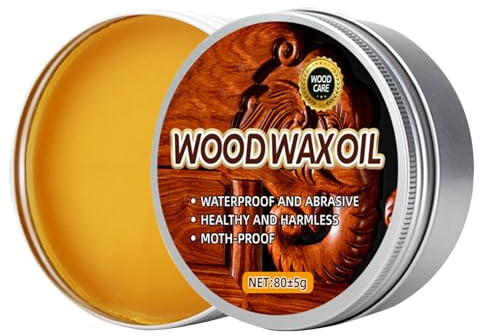 JIEBWCHA Furniture Wax for Wood - Furniture Care Balm for Nutrition, Wood Sealing and Care Wax | For Homeowners Collectors DIY Enthusiast Home Office Table Chair Cabinet Antiques