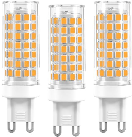 LUHMQ G9 LED Glühbirnen, 6W (600 Lumen) entspricht 60W, AC 220-240V - Für Kronleuchter, Küche & Badezimmer, Ideal für Wohnzimmer & Schrankbeleuchtung (Warmweiß 3000k, 3 Stück)