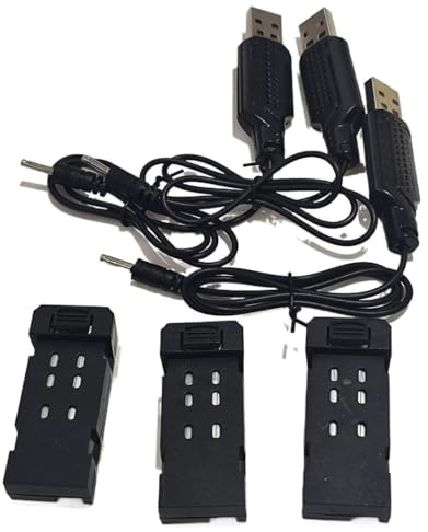 para LSRC XT6 Mini Drone LS-XT6 Plegable para Mini Cuadricóptero RC con Batería de Litio y Cable Carga USB (6 Unidades)