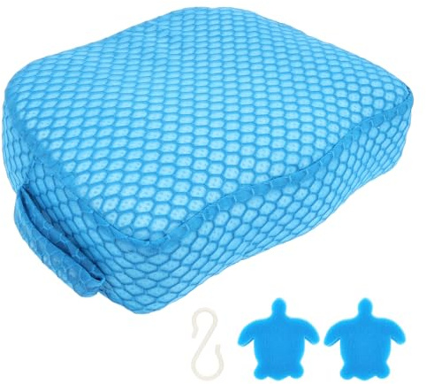 Hot Tub Booster Seat, Weighted SPA Booster Seat Cushion with Non-Slip Micro Dot Bottom, 40x32x13cm 3D Air Mesh Washable Spa Boosters Seats For Indoor Outdoor Quick Dry Bath Accessory(blue)