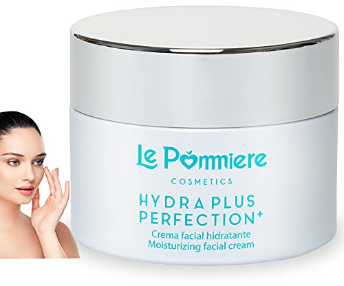 Le Pommiere - Crème Anti-Âge Nourrissante Hydratante 50 ml, anti-rides. Acide hyaluronique et collagène. Vitamines A, C, E, Q10. Cuir souple à l'aspect et au toucher. Utilisation pour hommes et femmes
