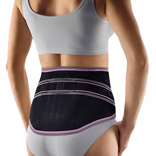 Bort StabiloBasic Lady Rückenbandage Pelotte Lendenwirbel Stütze Anatomisch, schwarz, Gr. 0