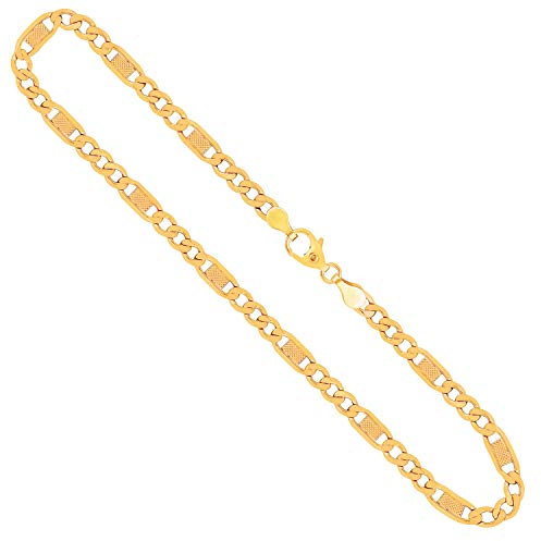 EDELIND Goldkette Herren Damen Echtgold 5,2 mm Fantasiekette 333 oder 585 aus Gelbgold, Bicolor, Kette Gold Halskette mit Schmuck Geschenkbox Made in Germany