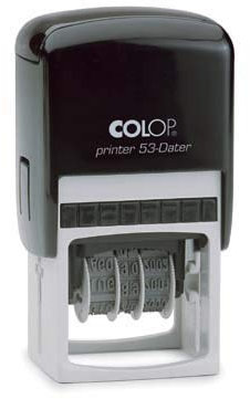 Datumstempel Printer 53 | Selbstfärbend | Wunschtext | Kompakt | 30 x 45 mm | 4 Zeilen