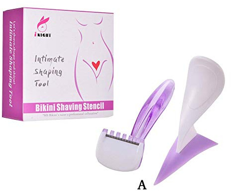 Bikini trimmer rakapparat för kvinnor, kvinnor dedikerad privat rakapparat, könshår rakhyvel och bikini rakning schablon, kvinnliga intima formningsverktyg (endast verktyg A-triangel)