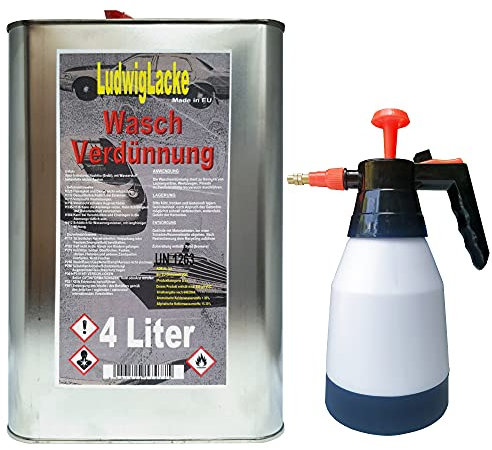 4 Liter Waschverdünnung Verdünnung Wasch Nitroverdünnung & Zerstäuber