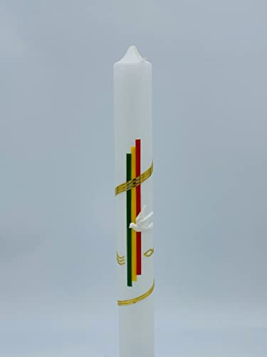 Taufkerze Kommunionkerze Gold inkl. Beschriftung / Personalisierung / Kommunion / Taufe / Handarbeit