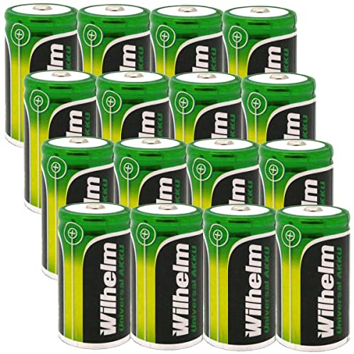 16x Akku Baby C Wilhelm Universal 4500 mAh Akku Zelle 1,2 V HR14 MN1400 NIMH