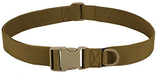 SIVENKE Cintura tattica regolabile di sicurezza cintura da combattimento per airsoft outdoor, cintura di sicurezza con chiusura a scatto, marrone