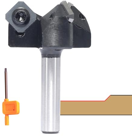 Planfräser Z3, Winkel45°, Ø38 mm, 8 mm Schaft, CNC Fräser mit Wendeplatten | 45°-Schneiden sorgen für ruhigen Lauf und saubere Oberflächen. Z3-Design ermöglicht effizientes Planfräsen.