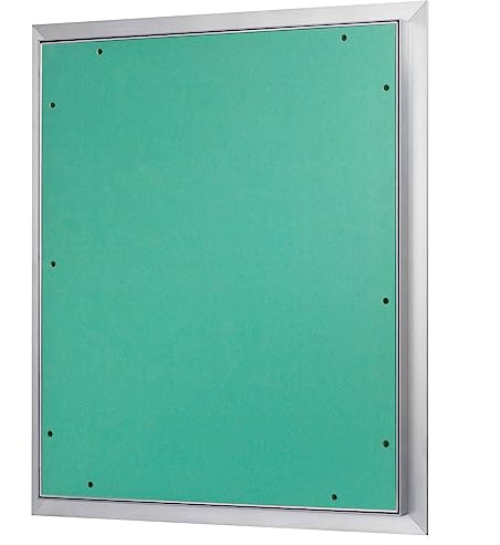 Revisionsklappe Trockenbau 500 x 600 mm – Revisionstür - Wartungsklappe mit 25 mm imprägnierter GK-Einlage und Druckverschluss – aus korrosionsbeständigem Aluminium – befliesbar – MW multi werkzeug
