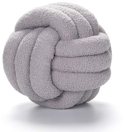 PTKG Knotenkissen PlüSch Kisse Knot Kissen Kopf Kissen Deko Kissen Geknotetes Kissen Zierkissen Knoten Knot Kopfkissen Knoten Ball,A5,28cm