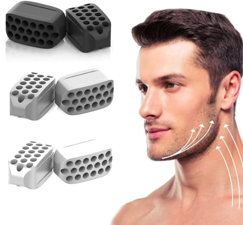 Jaw Trainer, 6 Stück Kiefermuskeltrainer, Jawline Exerciser und Kiefer Training, Jawline Trainer Jawline Fitnessball für Übungen Gesichtsmuskeln Männer und Frauen