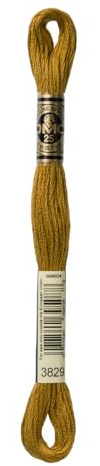 DMC Mouliné Thread Gold Concept 8M Col. 3829 Stickerei