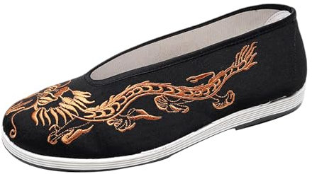 Xalteafe Martial Arts Kung Fu Slippers,Tai-Chi Shoes,Men'S Shoes Casual Shoes,Chinese Kung Fu Slippers,Martial Arts Tai Chi Shoes,Chinese Traditional Old Beijing Shoes,Kung Fu Tai Chi Shoes
