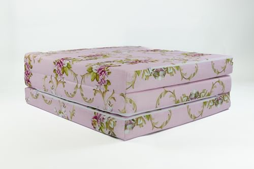 FORTISLINE Klappmatratze 195x60x9 cm, 3-teilige Faltmatratze H2, Gästematratze und Reisematratze mit waschbarem Bezug, Schaumstoff, Oeko-TEX, hergestellt in der EU