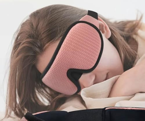 Schalfamaske, Schlafmaske 3d, Schlafmaske für Damen und Herren 100% Lichtdicht, unisex, Seitenschläfer, bequem aus Seide und Baumwolle Augenmaske 3d