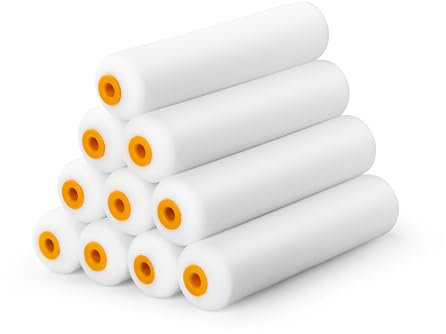 VOOMEY Rullo in schiuma ad alta densità, 15,2 cm, piccolo rullo in spugna per dipingere casa, pareti, soffitti, porte, mobili (confezione da 10)