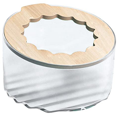 TOGEVAL Hamster Hideout and Bath Box with Lid, Plastic Guinea Pig Sand Bathroom, Small Animal Toilet and Shower Basin for Hamsters, Rats, and Guinea Pigs