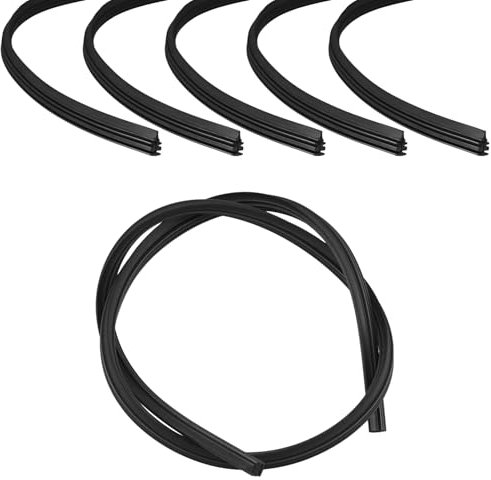 QWORK® 6 Pezzi Gomma di Ricambio per Tergicristalli 700mm - Silenziose e Resistenti, Facili da Installare