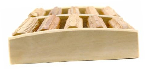 SECFOU Holzfußrolle mit 5 Reihen für Fußmassage Portabel und Stresslösend Geeignet für Büroangestellte und Senioren zur Effektiven Fußmassage und Entspannung