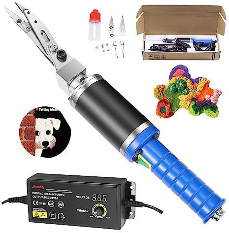Generico 200w Forbici elettriche per tufting - Tappeto Tappeto, 0~4000 Giri/min Regolabile - Forbici per Tagliare tufting per Tagliare Tessuto, Cartone, Artigianato, Cucito, mestiere