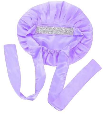 Beaupretty 1pc Reusable Shower Sleeping Hat Creative Double Hair Care Cap Elastic Home Shower Cap for Sleeping Makeup Convenient Hair Light Violet