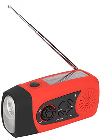 Emergency Crank Radio, 2000mah Solar Hand Kurbelwetterradio mit AM FM, Batteriefunk, Leselampe, Taschenlampe und SOS für Notfälle nach Hause (Europäisches Modell)