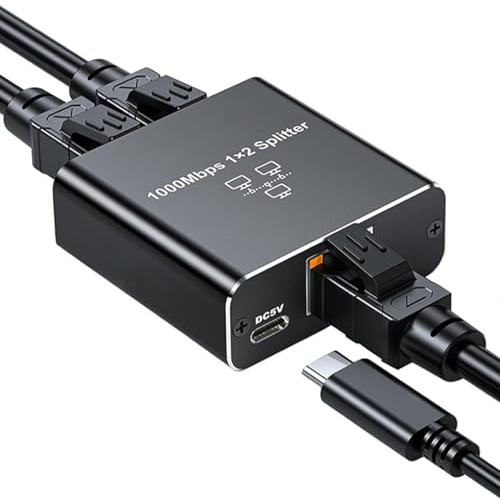 LIXSAZSE Lan Splitter 1 To 2 Network Switch Ethernet Splitter Lan Mushroom ABS Lan Cable Adapter Network Switches Ethernet Switch , 1 TO 2