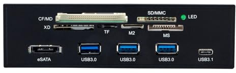 Lector de tarjetas USB 3.0 de panel frontal integrado para una transferencia de datos rápida y versátil solución de transferencia de datos para PC
