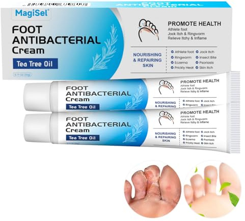 Crema per il piede d'atleta, Crema per la cura dei piedi, 2pc, rapido da prurito e desquamazione, deodorante Per i piedi, prodotto naturale con olio di tea tree, nutriente e idratante